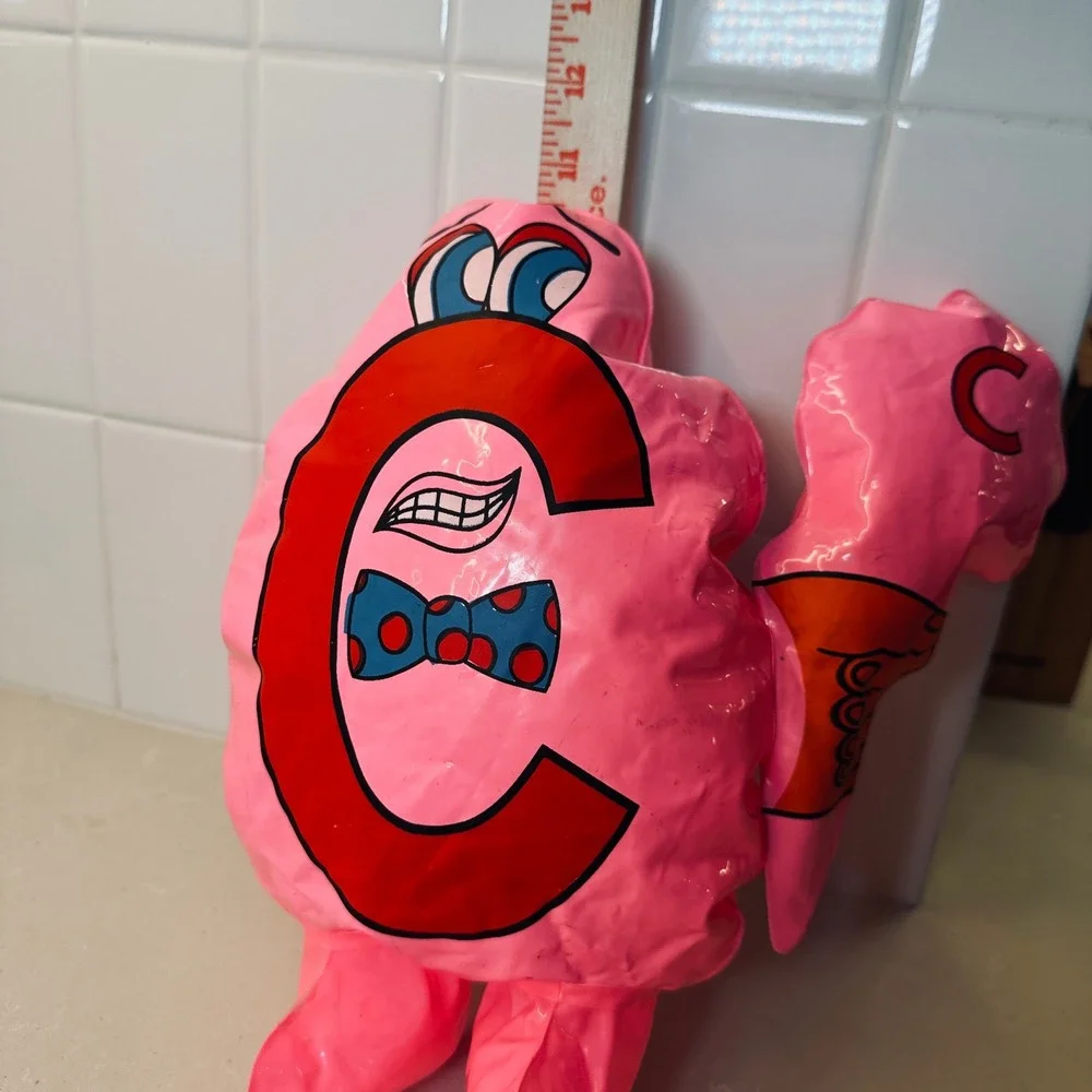 Vintage 1971 The Letter People Mr C Cotton Candy Inflatable Arista Corp Alphabet